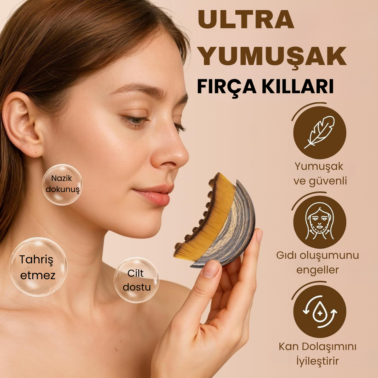 Ciltish™ Kuru Fırçalama Yüz Yogası Fırçası